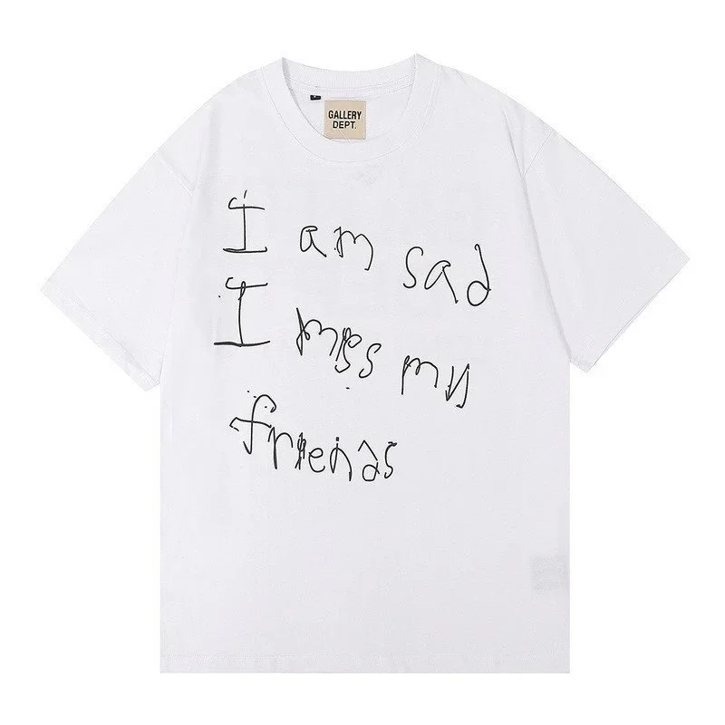 Gallery Dept. Gallery Dept. I am sad I miss my friends T-Shirt White White - 1