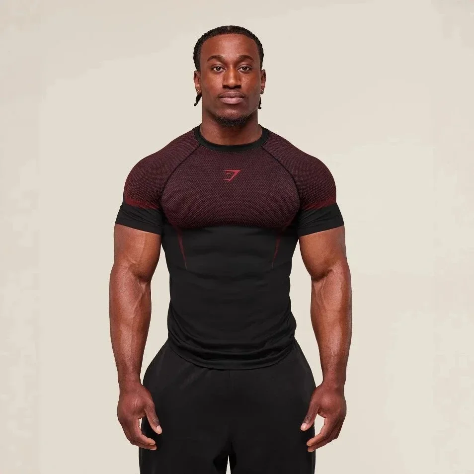 Gymshark Gymshark BB-007 Black/Maroon T-Shirt Black - 1