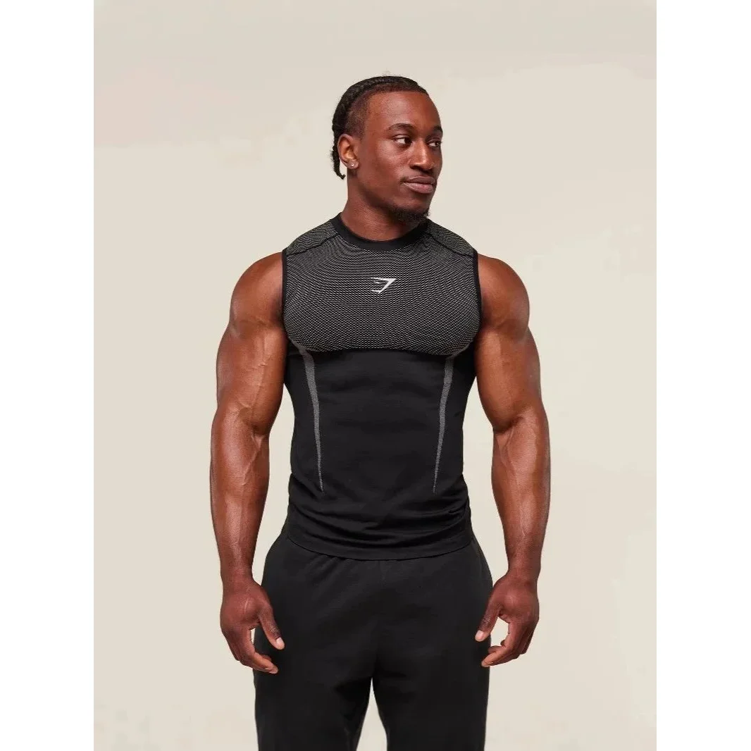 Gymshark Gymshark BB-002 Black Performance Sleeveless Top Black - 1