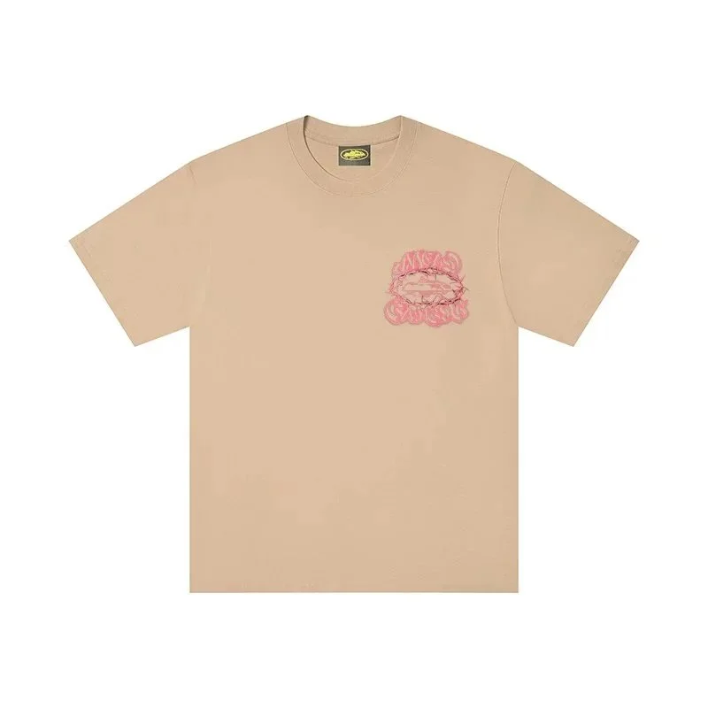 Other Beige Pink Print T-Shirt Beige - 1