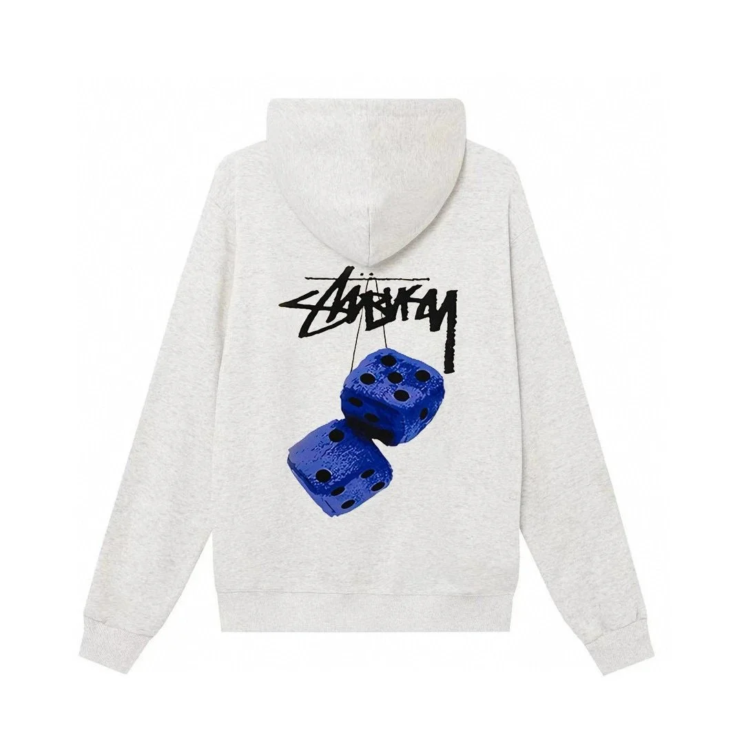 Stussy Stussy Stüssy Dice Hoodie Sweatshirt Grey - 1