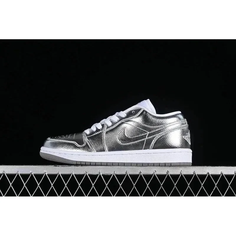 Nike Nike Air Jordan 1 Low Metallic Silver Sneakers Silver - 1