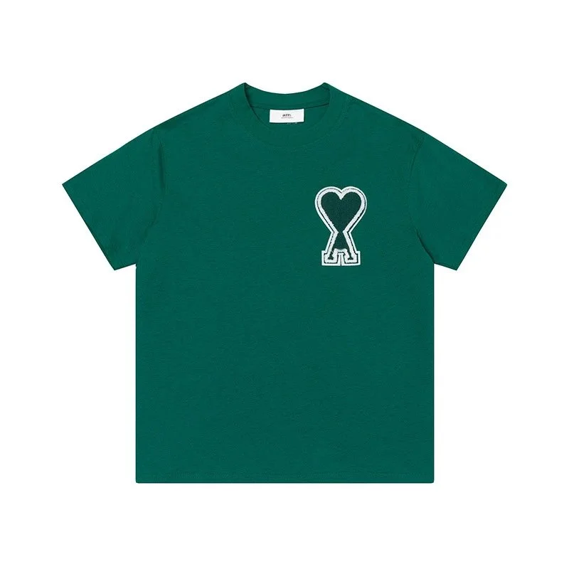 Ami Paris Ami Paris Ami de Coeur Green T-Shirt Green - 1