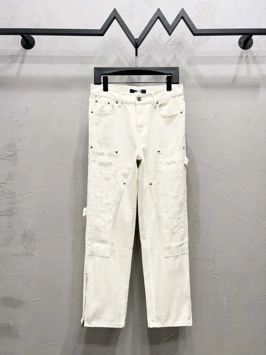 Louis Vuitton Louis Vuitton Monogram White Cargo Pants White