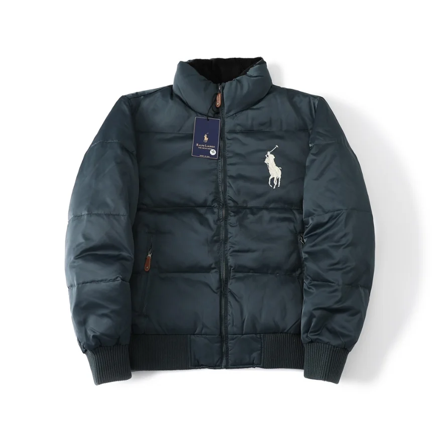 Polo Ralph Lauren Polo Ralph Lauren Polo Bear Indigo Blue Small Polo Pony Embroidery Puffer Jacket Blue - 1