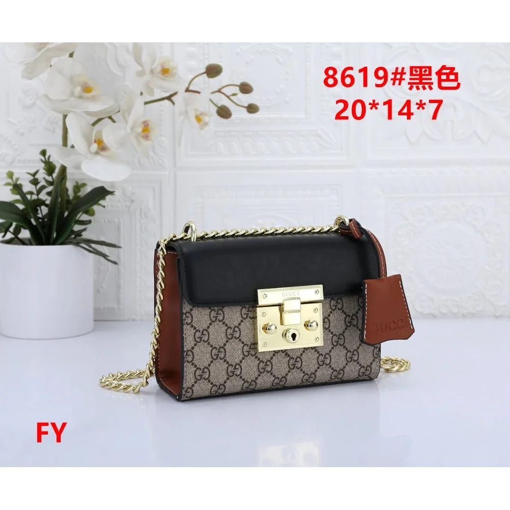 Gucci Gucci GG Marmont Black Beige Shoulder Bag Black - 1