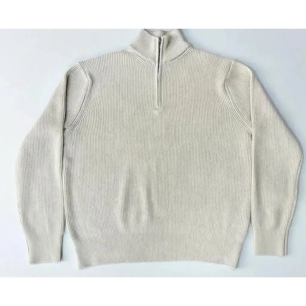 Other Marni Ribbed Zip Neck Sweater in Cream Cream - 1