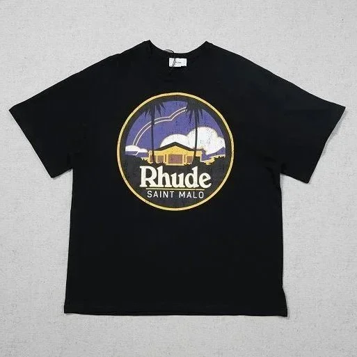 Rhude Rhude Black Graphic T-Shirt Black - 1