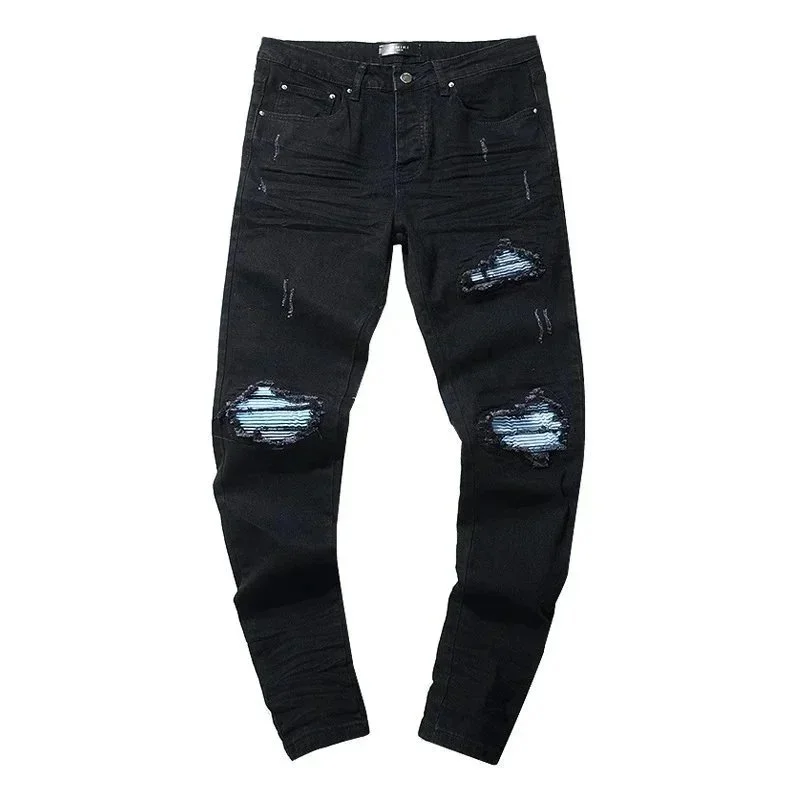 Other Black Distressed Jeans Slim Fit Black - 1