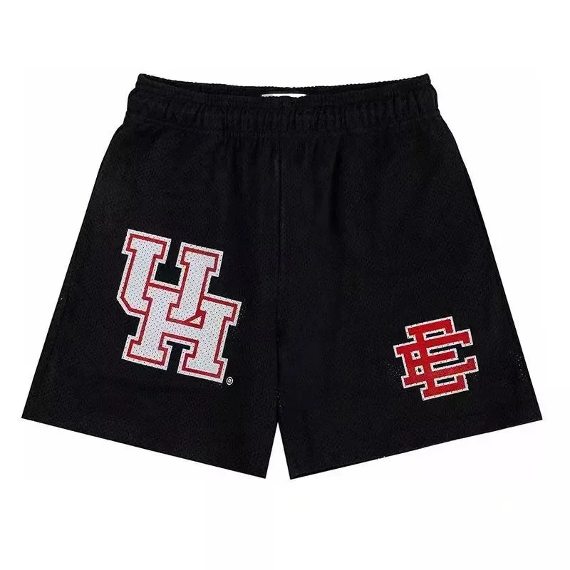 Other Black with Red and White Logos Mesh Shorts Black - 1