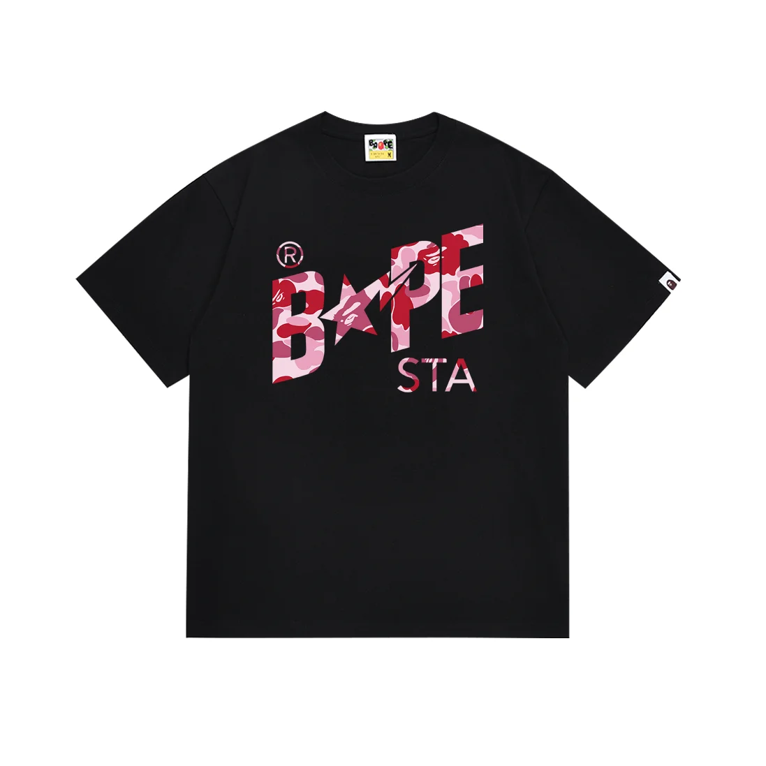 A Bathing Ape A Bathing Ape BAPE STA Black Red Camo T-Shirt Black - 1