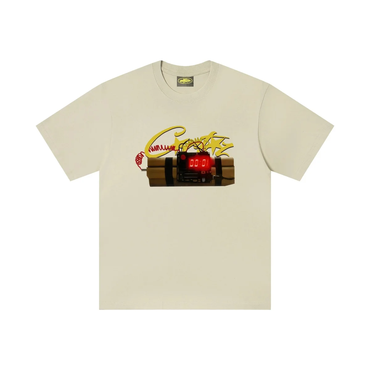 Other Unisex Beige 'Crate' Graphic T-Shirt Beige - 1
