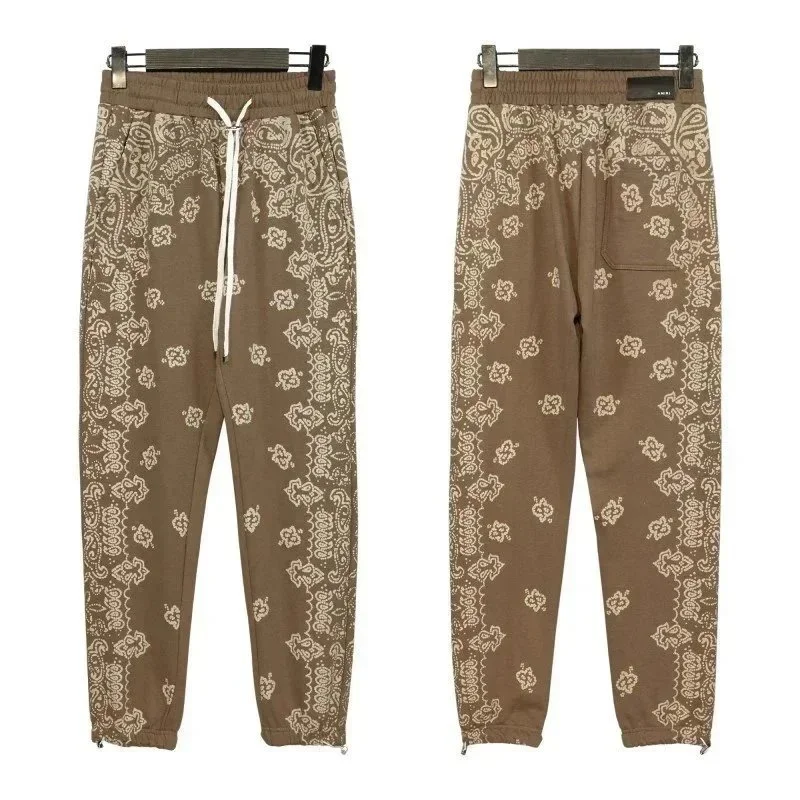 Other ALBB-002 Light Brown Bandana Print Jogger Pants Brown - 1