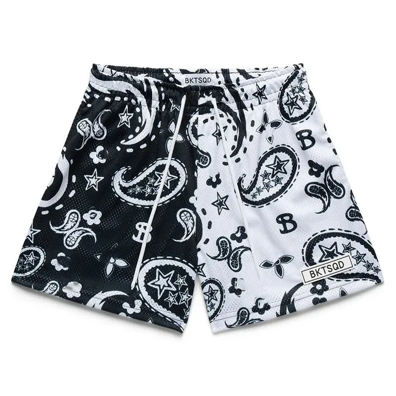 Other Black & White Paisley Bandana Shorts Multicolor - 1