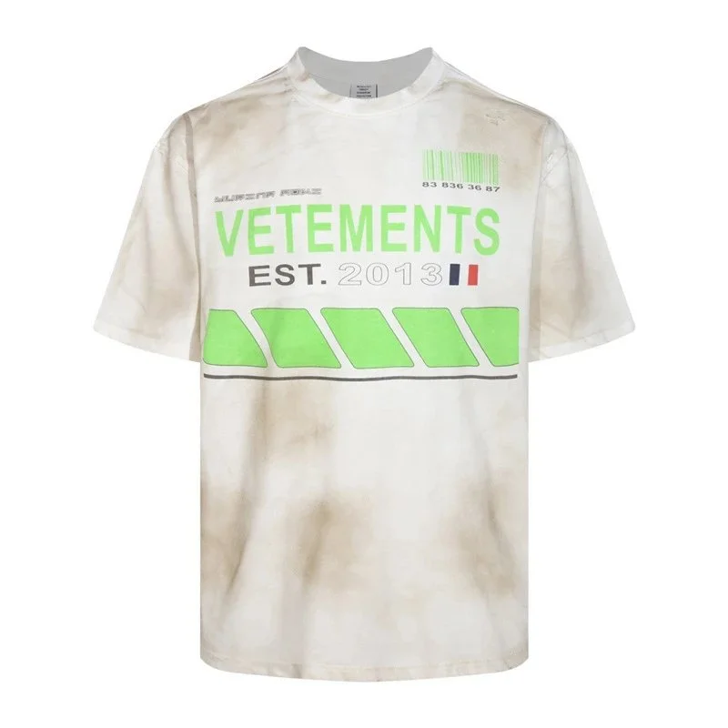 Vetements Vetements Tie-Dye T-Shirt EST. 2013 Beige - 1