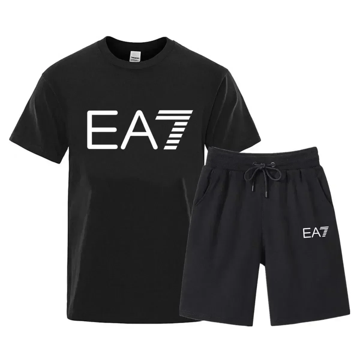 EA7 Emporio Armani EA7 Emporio Armani EA7 All Black Co-ord Set Black