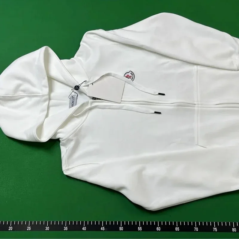Moncler Moncler White Zip-Up Hoodie White