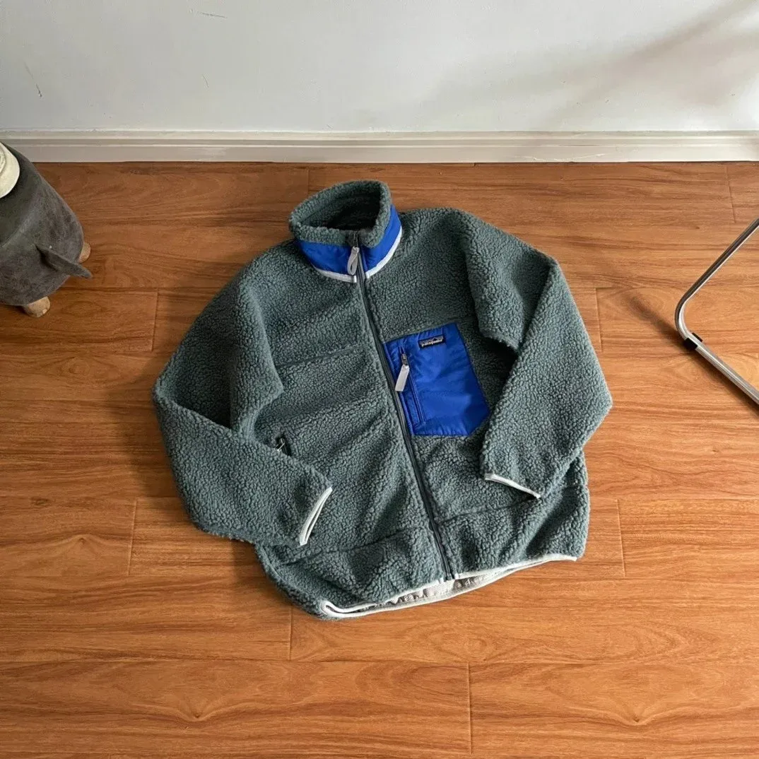 Patagonia Patagonia Classic Synchilla Grey-Blue Fleece Jacket Blue - 1