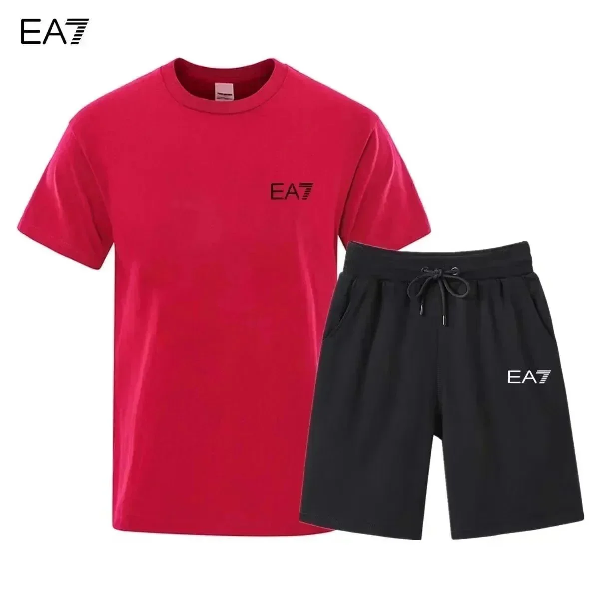 Armani EA7 EA7 Red/Black Co-ord Set Multicolor