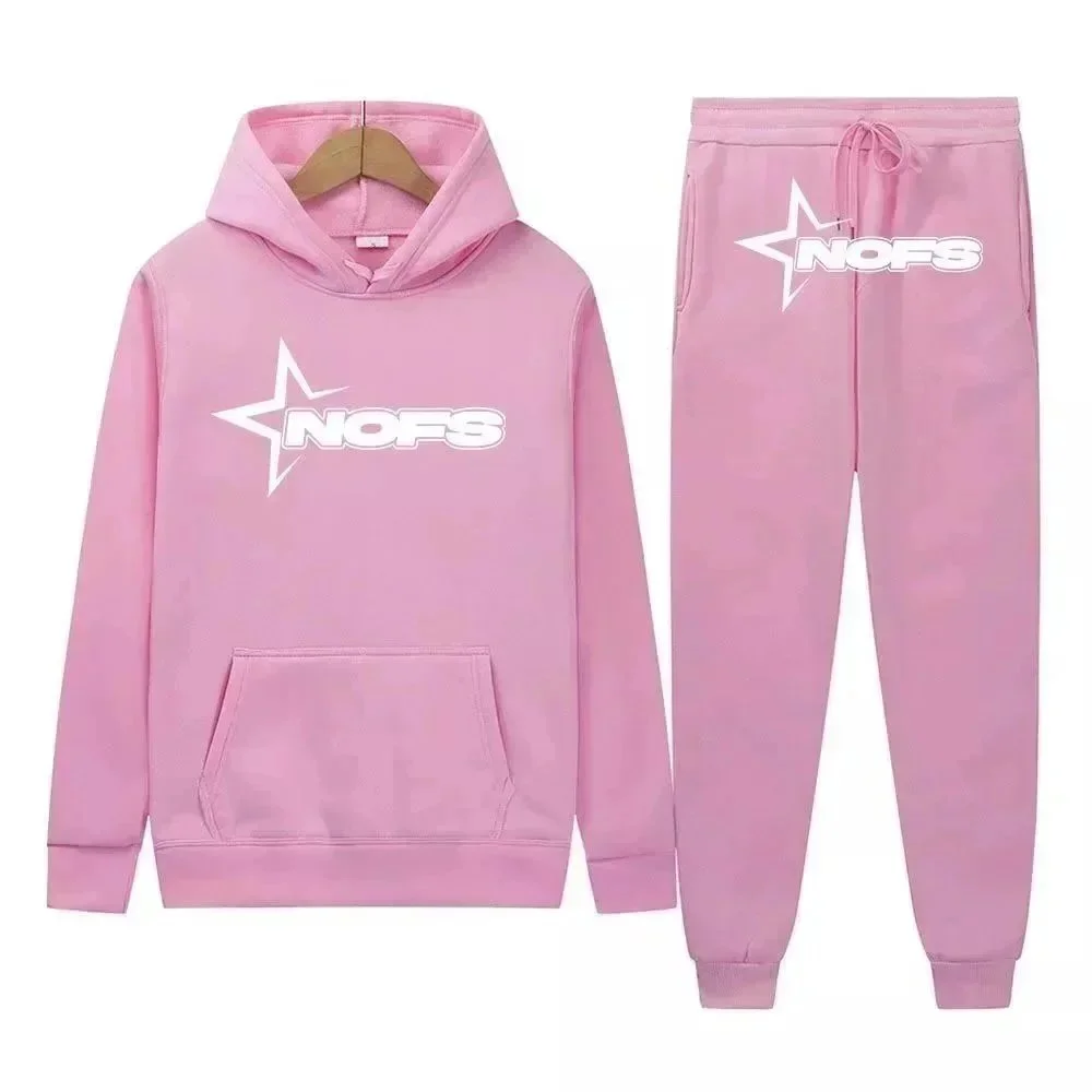 NOFS NOFS Pink NOFS Star Hoodie & Pants Set Pink - 1