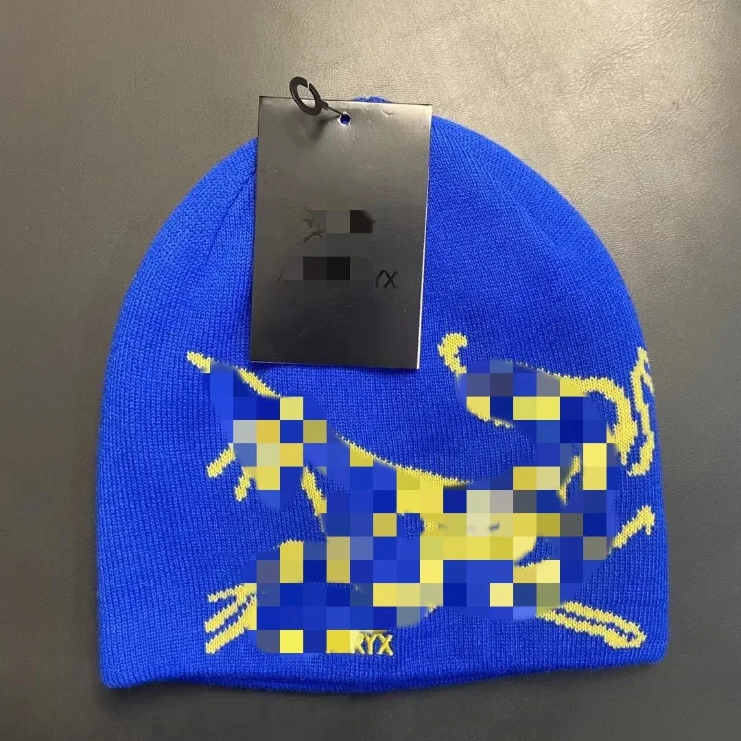 Other Blue Pixel Art Knit Beanie Blue - 1