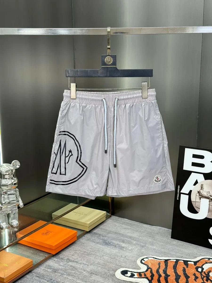 Moncler Moncler Monogram Shorts Light Grey Casual Grey