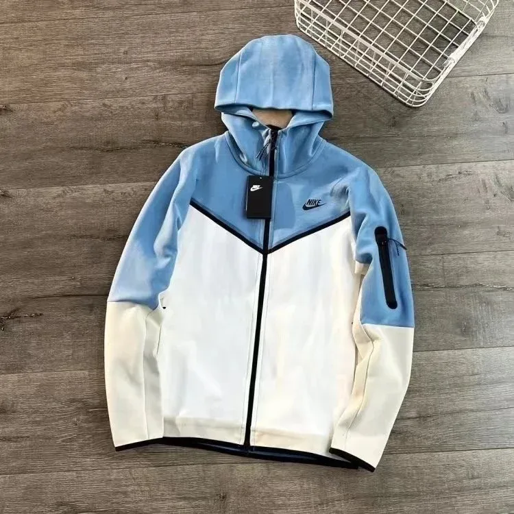 Nike Tech Fleece Windrunner Hoodie Light Blue/White