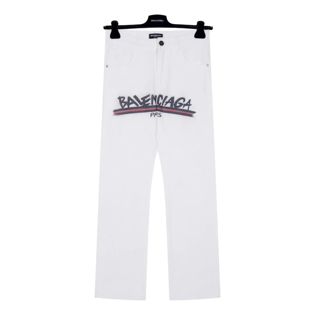 Balenciaga Balenciaga White Logo Trousers White