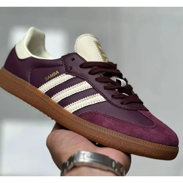 Adidas Adidas Samba Burgundy/White Sneakers Red - 1