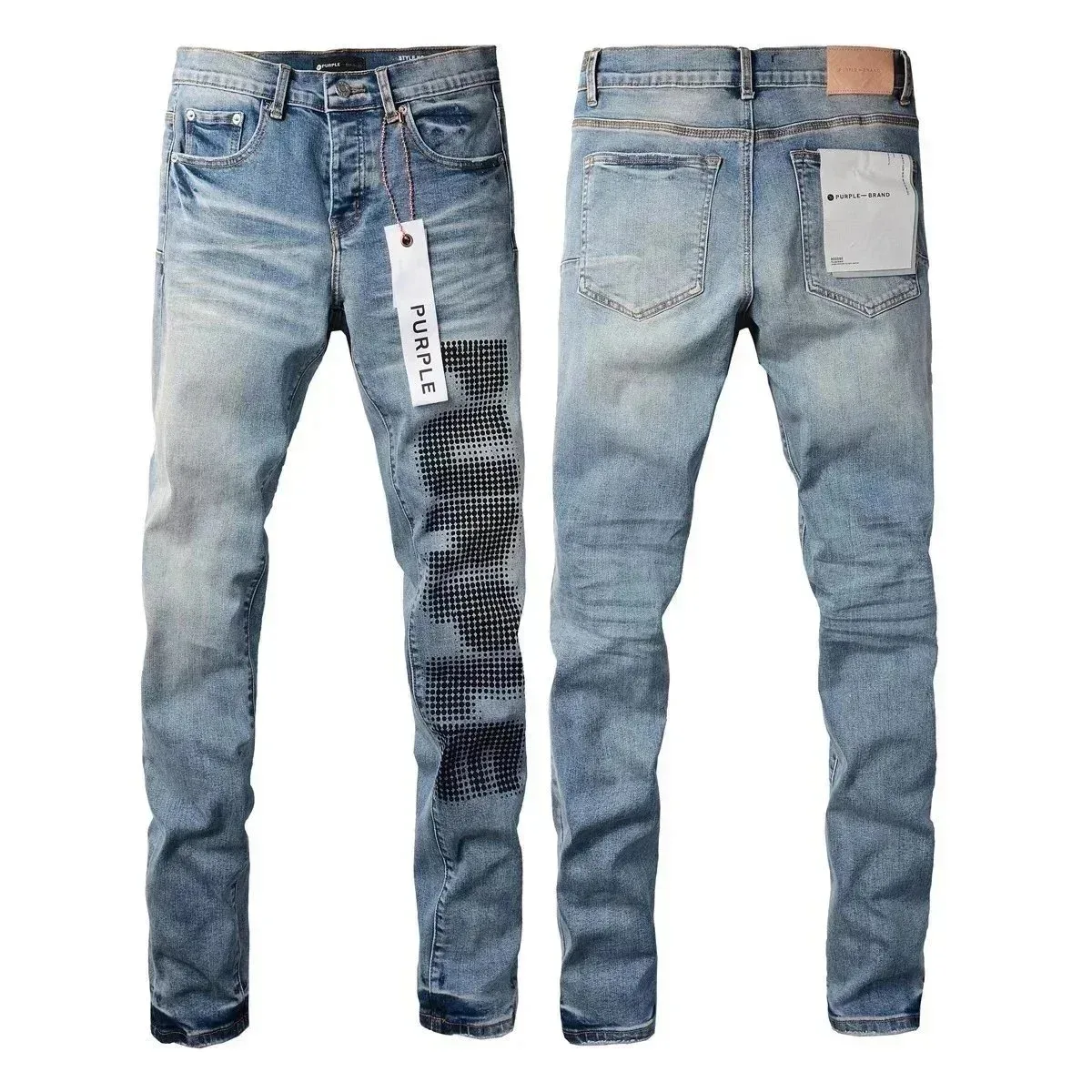 Purple Brand Purple Brand P001 Light Wash Jeans Blue - 1