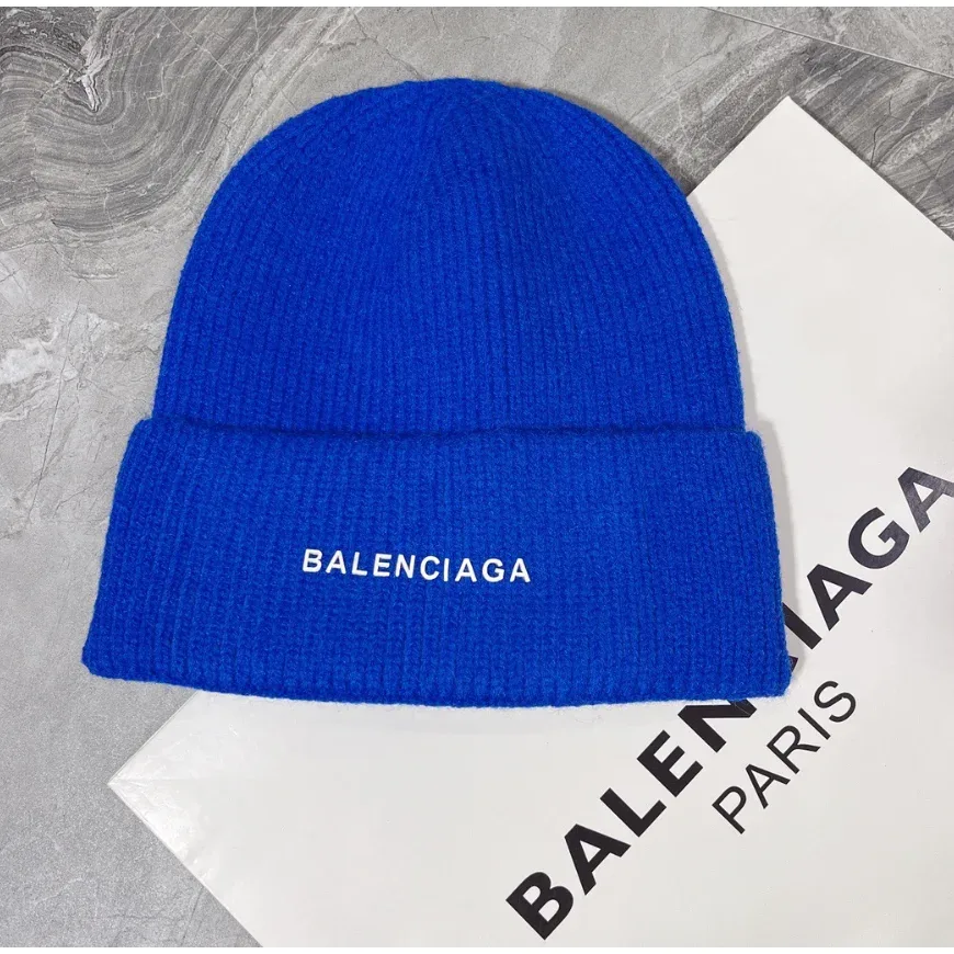 Balenciaga Balenciaga Knit Beanie Royal Blue Blue
