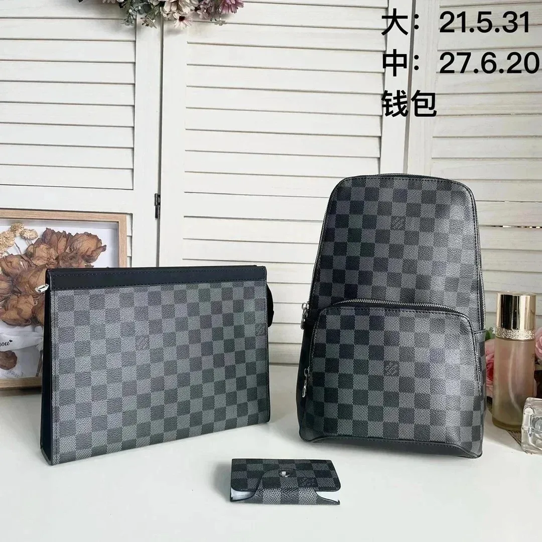 Louis Vuitton Louis Vuitton Damier Monogram Backpack, Wallet & Pouch Set Grey