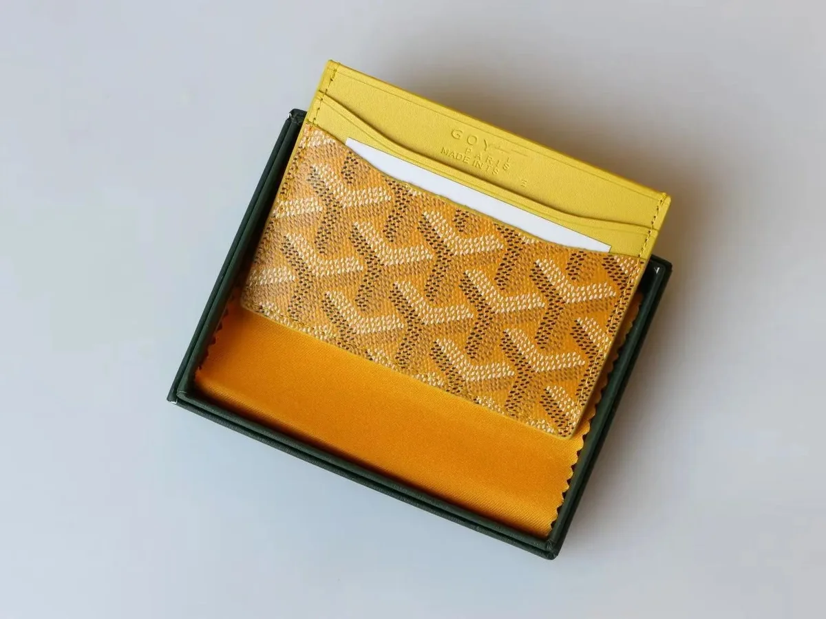 Goyard Goyard Yellow Goyardine Card Holder Yellow - 1