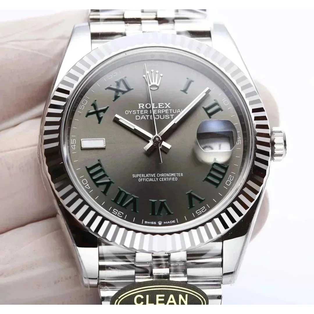 Rolex Rolex Datejust Green Dial Stainless Steel Watch Green