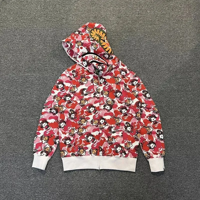 A Bathing Ape A Bathing Ape ABC Camo Pink Zip-Up Hoodie Pink - 1