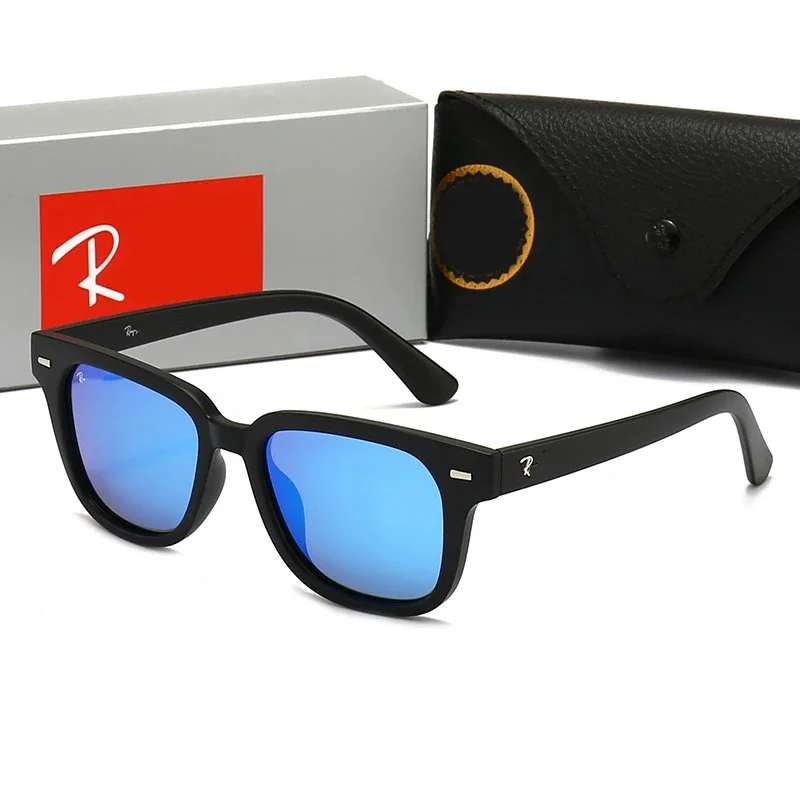 Ray-Ban Ray-Ban Iconic Classic Aviator Sunglasses Blue Lens Black - 1