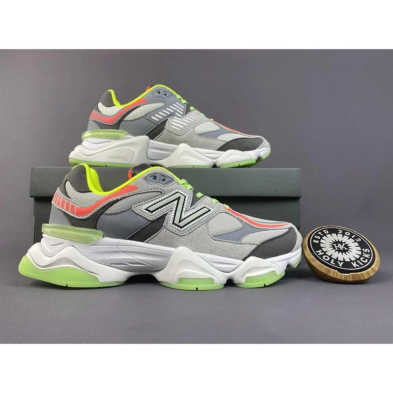 New Balance New Balance 2002R Grey/Neon Green/Red Sneakers Grey