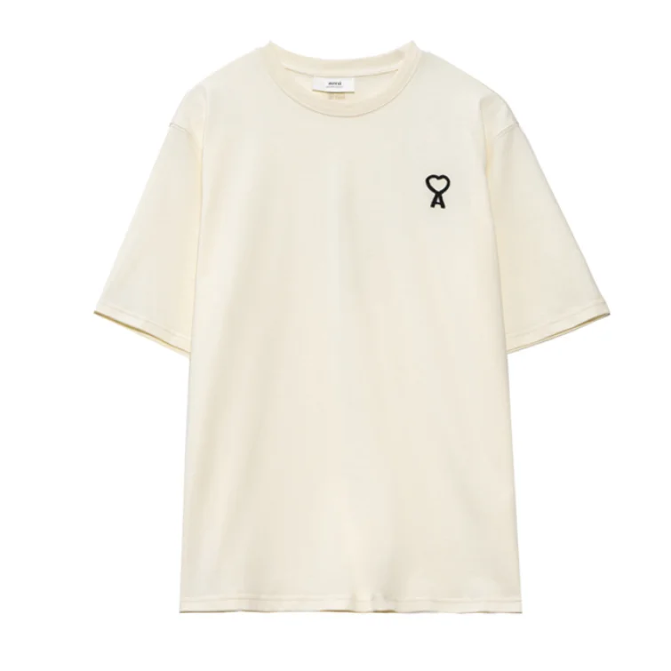 Acne Studios Acne Studios Cream Heart Logo T-Shirt Cream - 1