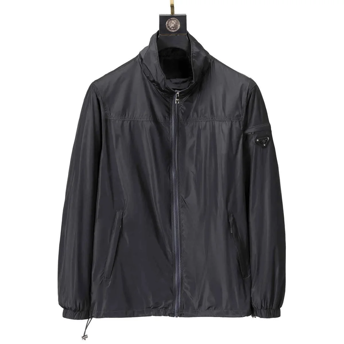Prada Prada Re-Nylon Black Lightweight Zip-Up Jacket Black