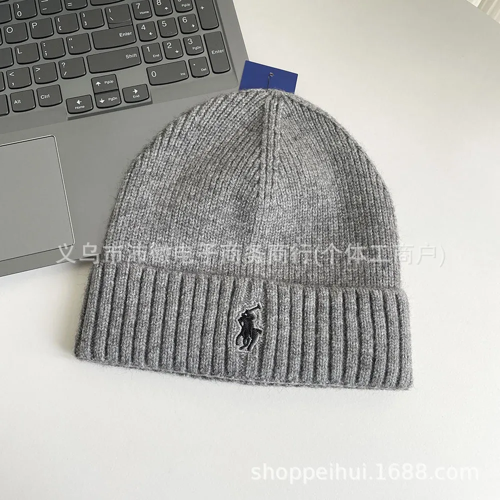 Polo Ralph Lauren Polo Ralph Lauren Pony Embroidered Beanie 2 Light Grey Grey - 1