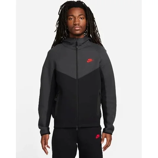Nike Nike Tech Fleece Black/Red Hoodie Black - 1