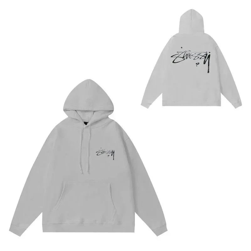 Stussy Stüssy Basic Logo Light Grey Hoodie Grey - 1
