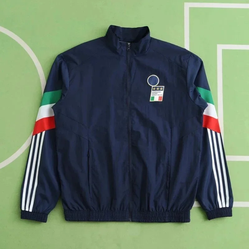 Adidas Adidas Classic Football Jacket Navy Italian Flag Design Navy - 1