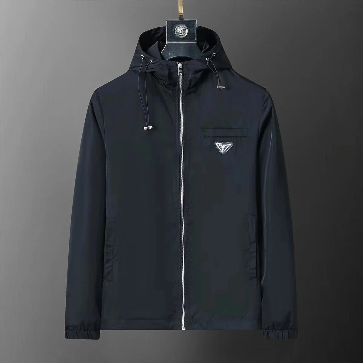 Prada Prada Nylon Black Hooded Jacket Black