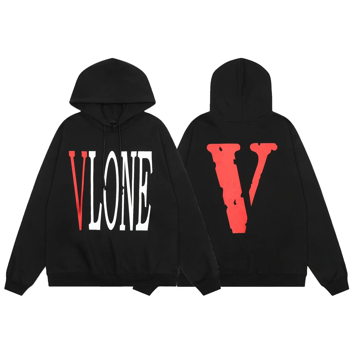 VLONE VLONE Black (Elastic Hem) Hoodie Black - 1