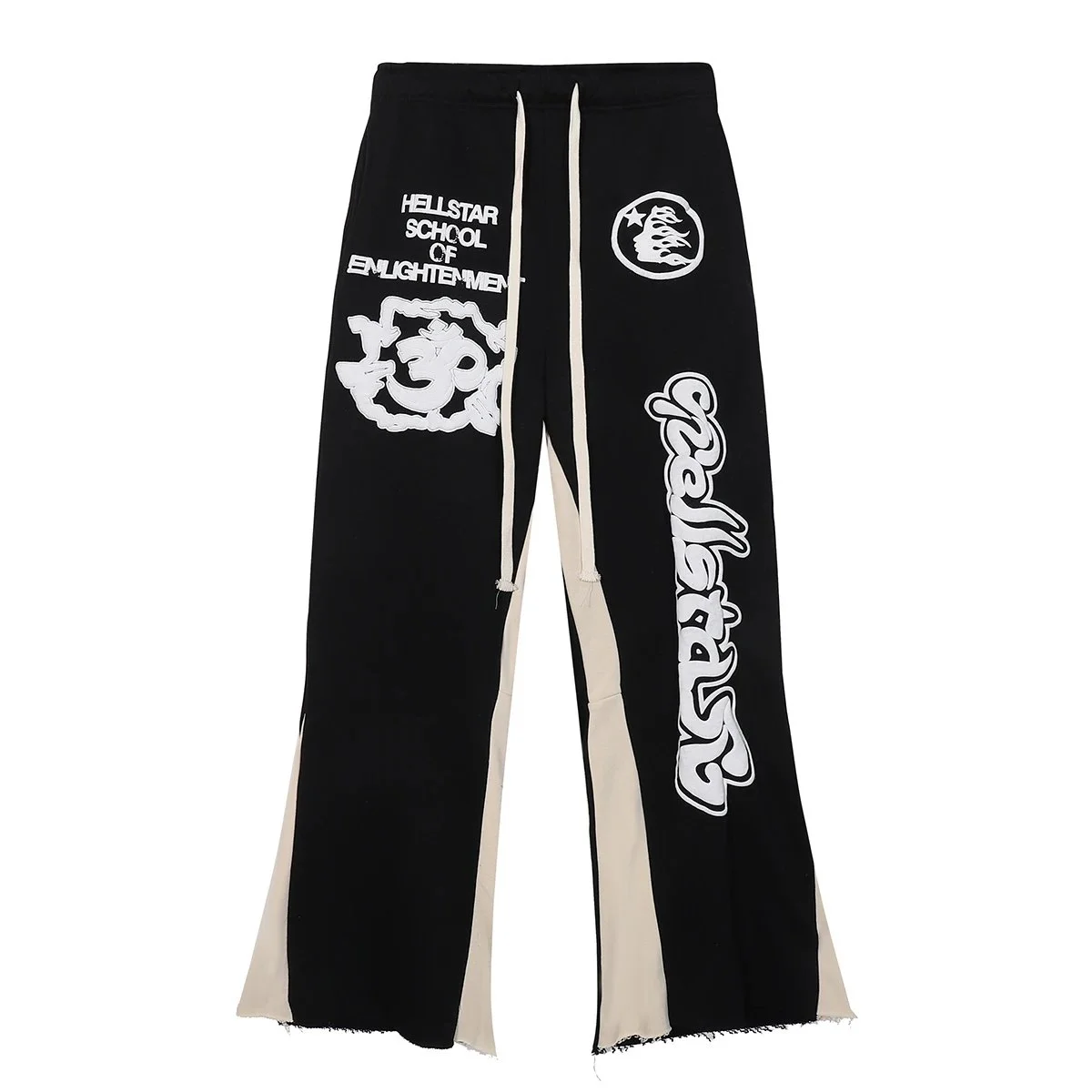 Hellstar Hellstar Hellstar School of Enlightenment Black & White Sweatpants Black - 1