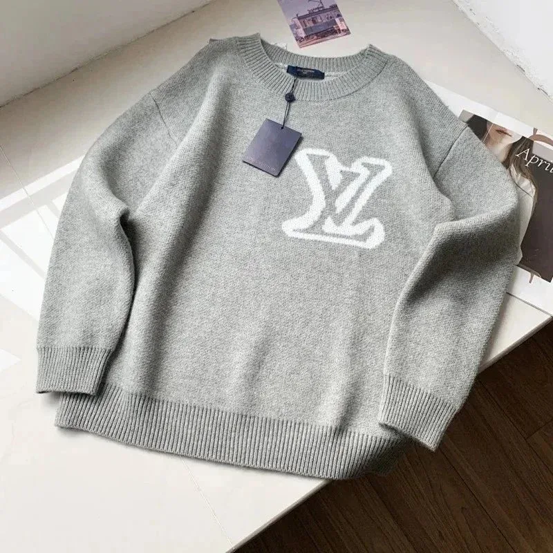 Louis Vuitton Louis Vuitton Grey/White Monogram Sweater Grey