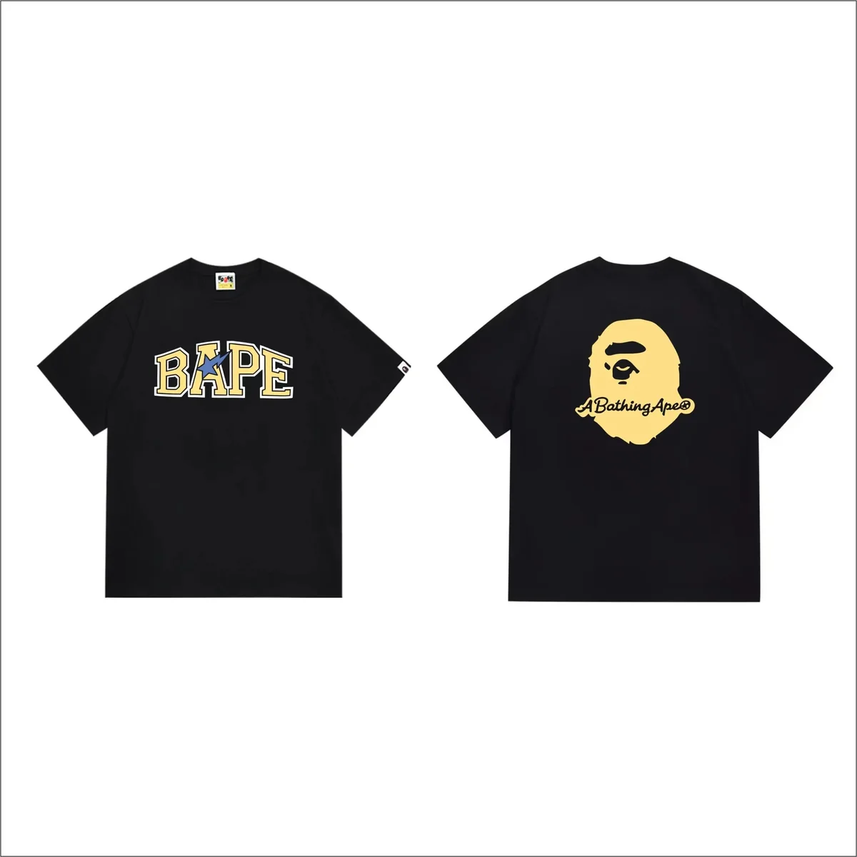 A Bathing Ape A Bathing Ape BAPE Logo T-Shirt 279 Black T-Shirt Black - 1