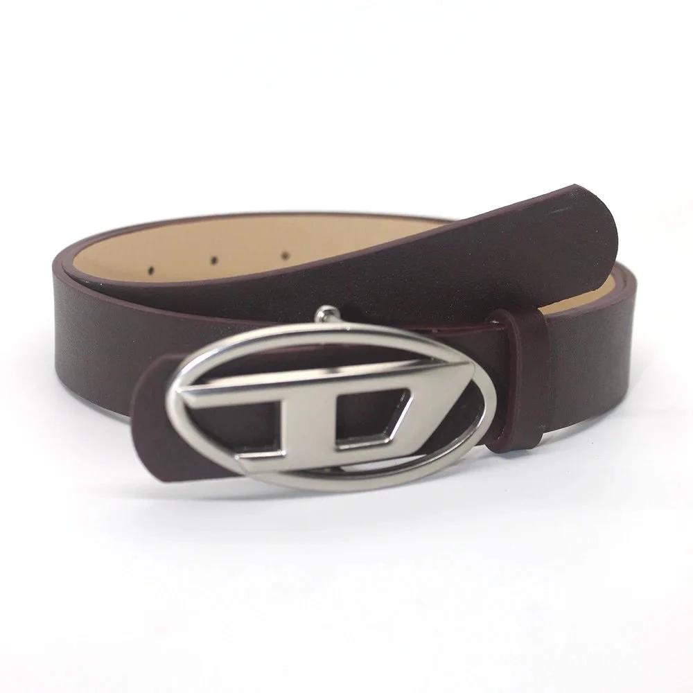 Other Unisex Belt Dark Brown with Silver Buckle Brown - 1