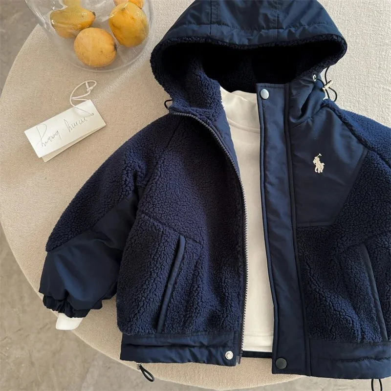 Polo Ralph Lauren Polo Ralph Lauren Navy Fleece Hooded Jacket Navy - 1
